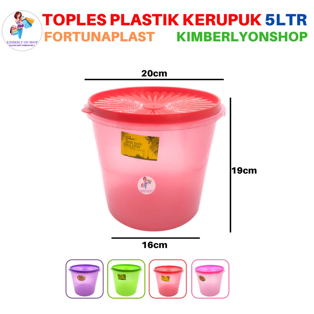 Kimberlyonshop Toples Sealware Tempat Kerupuk Peyek Plastik 5ltr Fortunaplast Lovenia