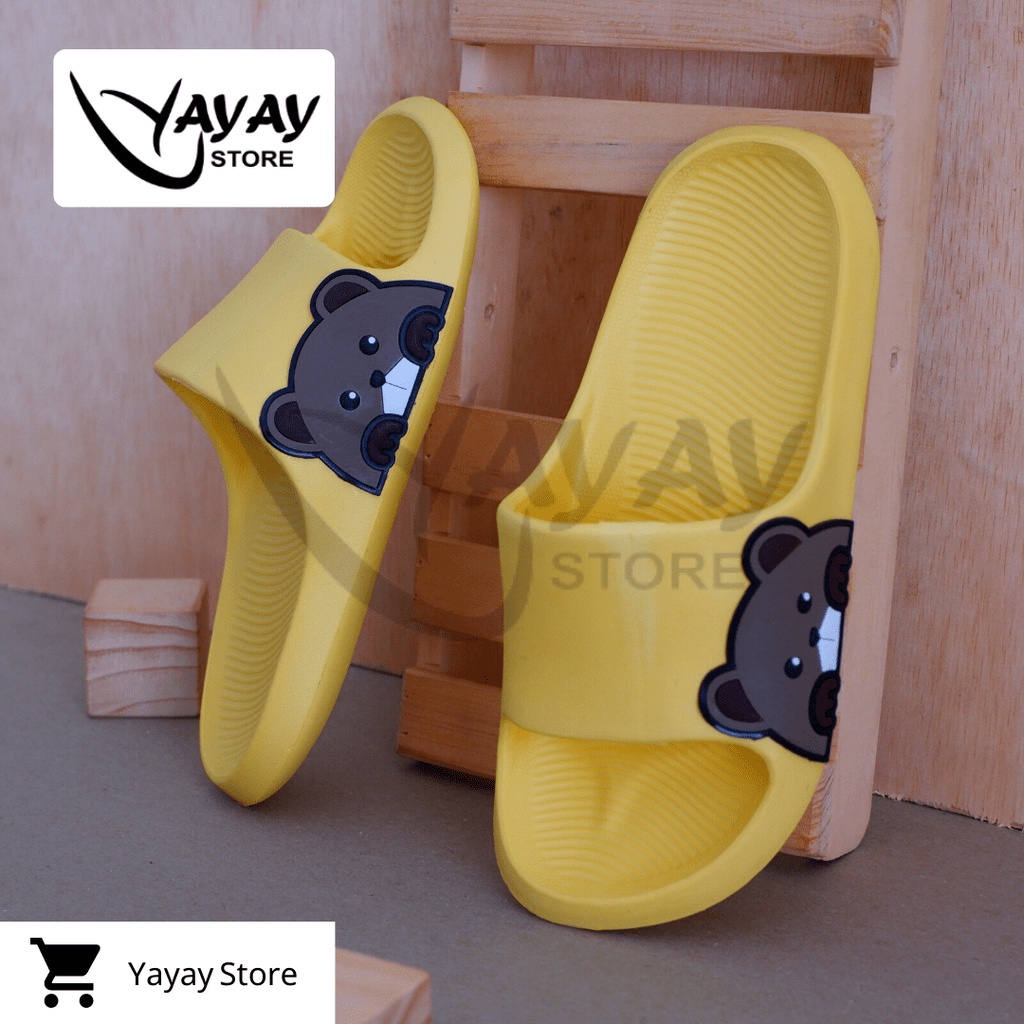 Sandal Slop Eva Anak-Anak Perempuan Warna Warni Ringan Letur Anti slip dan Anti air