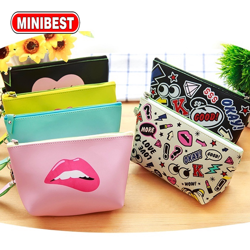 [ SALE ] Pouch Kosmetik / Tas Makeup Anti Air Waterproof Motif Bunga