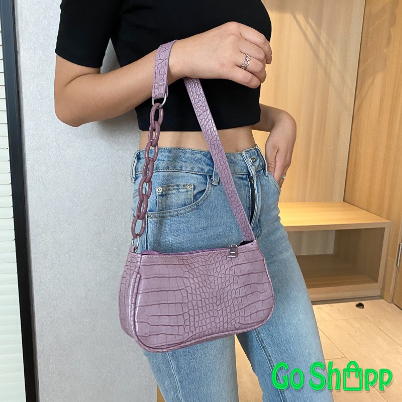 Shoulder Bag Mini Croco Fashion Wanita Terbaru - Tas Fashion Import - Tas Bahu Import [SL45]