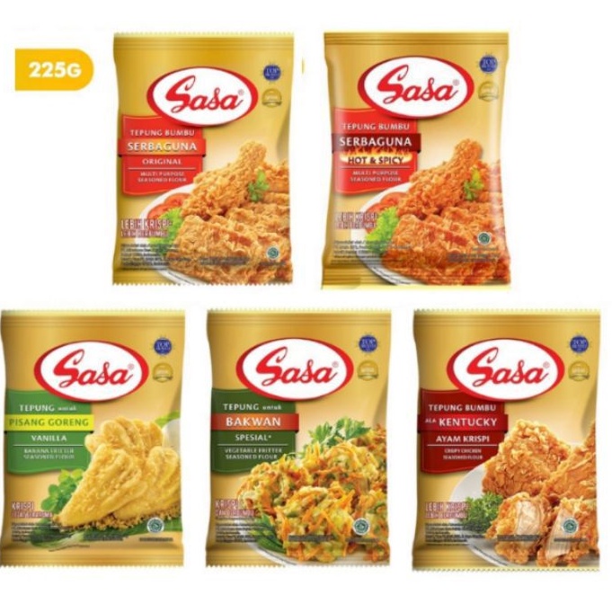 

Sasa Aneka Tepung Bumbu Serbaguna Original Hot Spicy Kentaky Bakwan Pisang Goreng