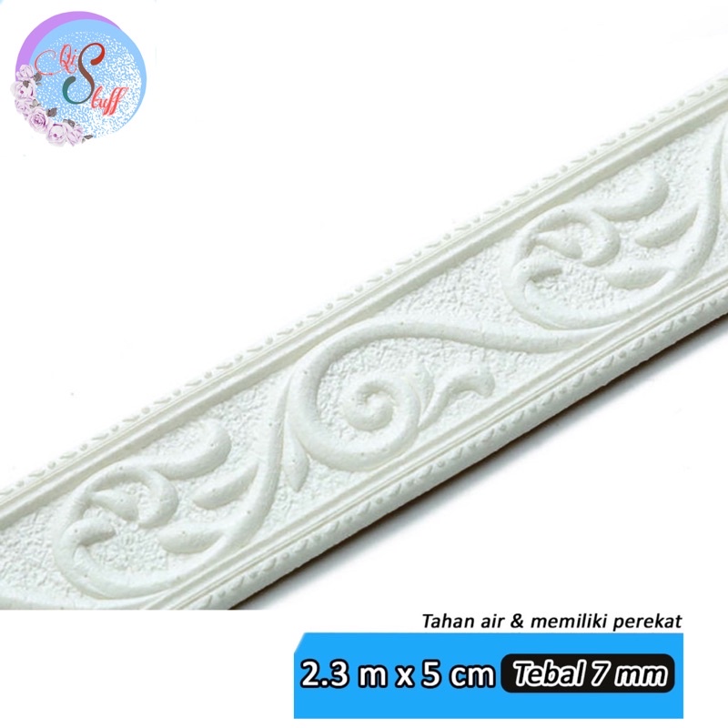 wallpaper wallstiker list putih batik