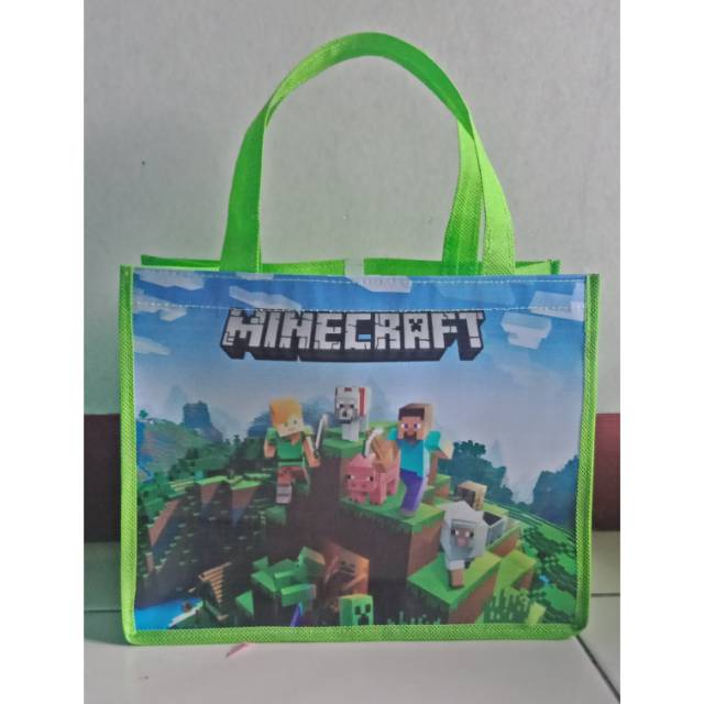 

goodie bag tas ultah tas souvenir minecraft