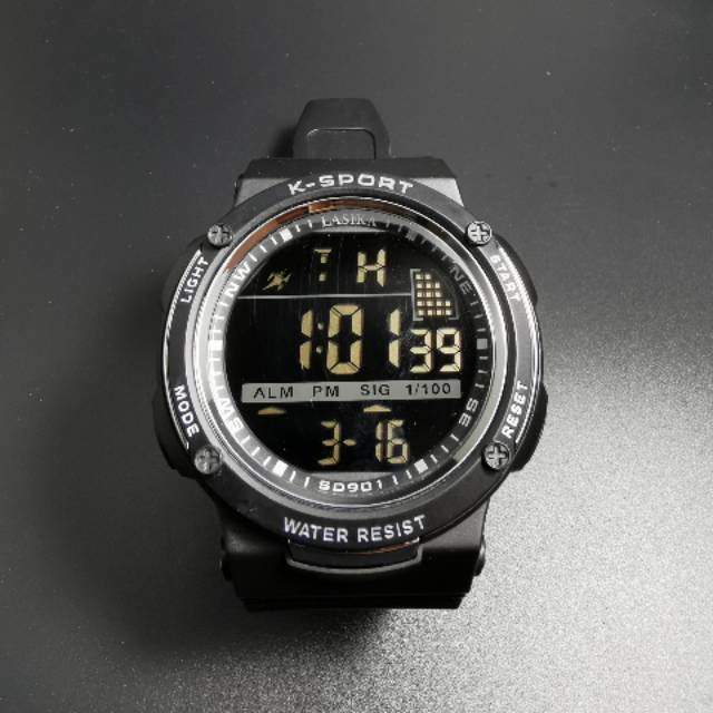 Jam tangan digital Sporty water Resist Lasika 901hitam