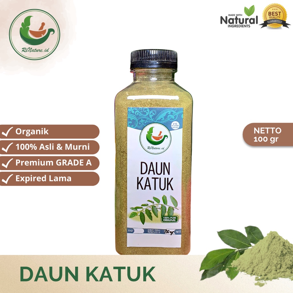 

PROMO!!! Bubuk DAUN KATUK 100 GRAM - Sauropus Androgynus - BUBUK HALUS - MURNI TANPA CAMPURAN ReNatureid