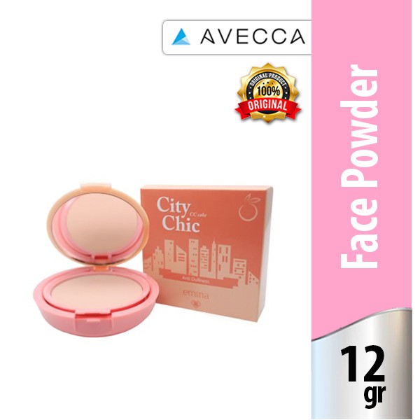 Emina City Chich CC Cake Butterscotch 12 Gr / Bedak Padat / Two Way Cake