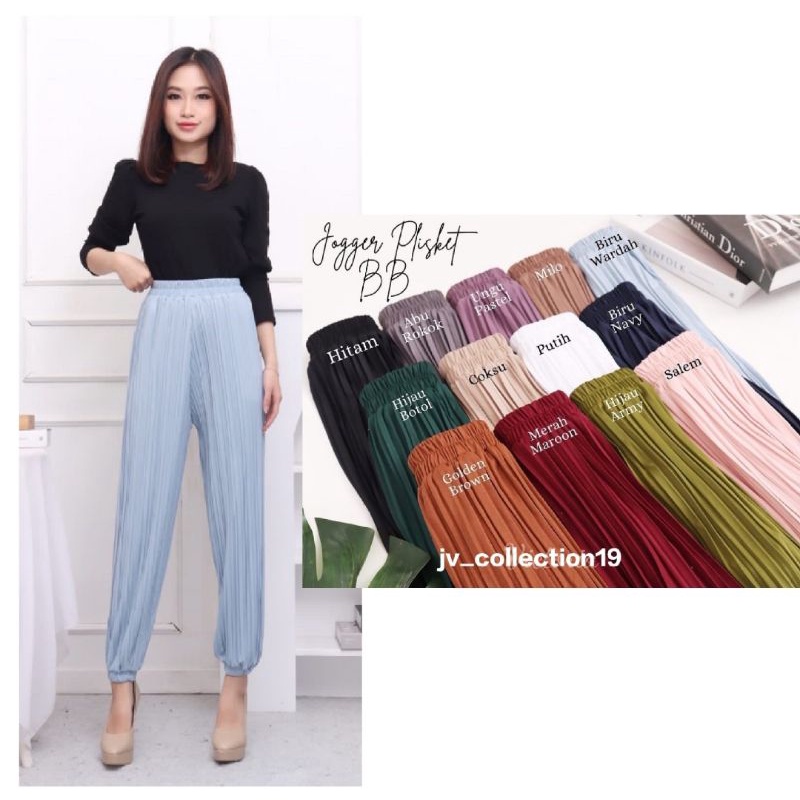CELANA JOGER WANITA / PLISKET BB HYGET PREMIUM (REAL PICT)