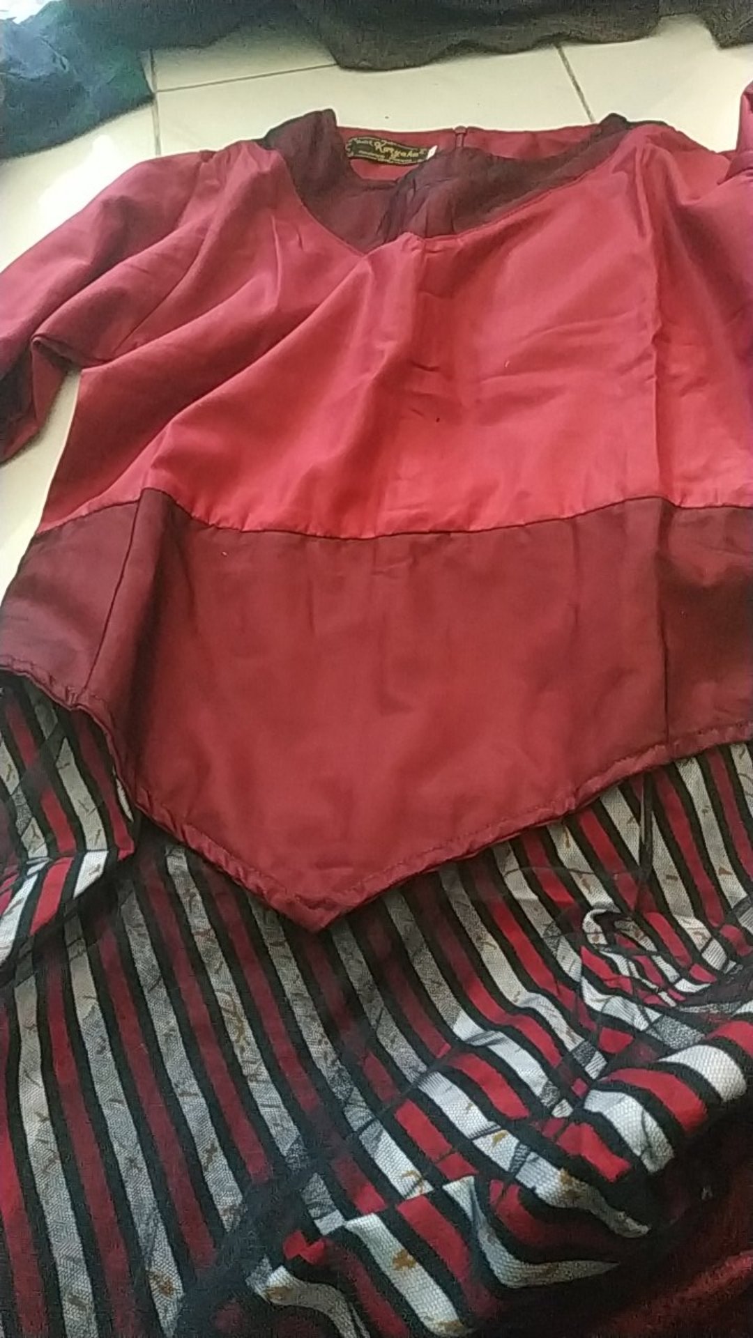 Baju Batik Couple Gamis Muslim Gaun Pakaian Wanita Kebaya Perempuan Fashion Cewek Cewe Pekalongan B6