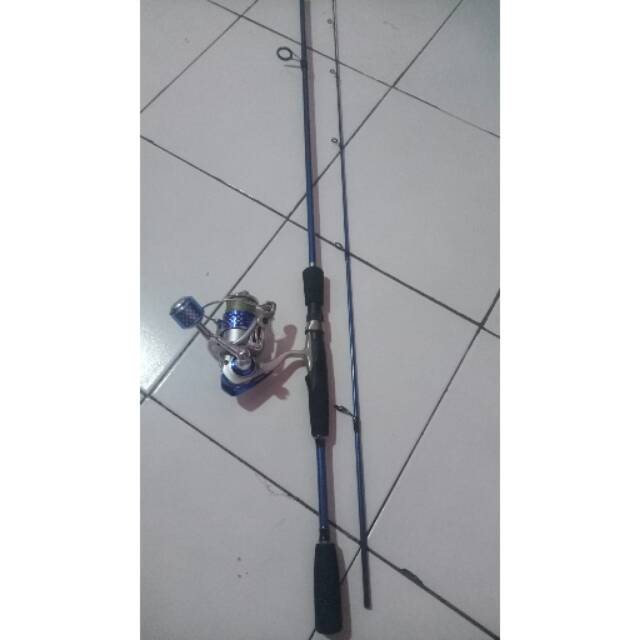 Joran spining 1,8m blue shark kenzi(1602)+reel kenzi 2000