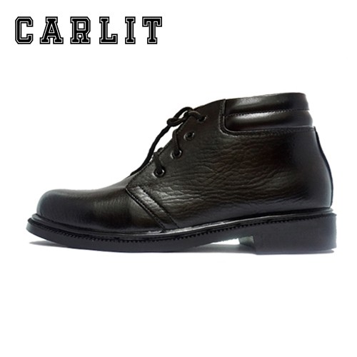 Sepatu Pria PDH 04 CARLIT Model Formal Semi Boots Warna Hitam