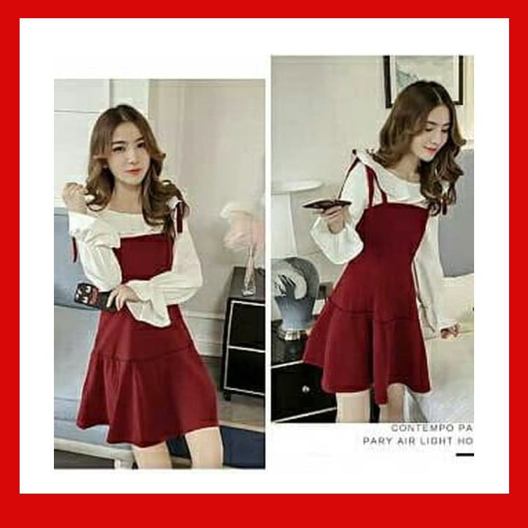 Dress Dress Areum Merah Terbaru