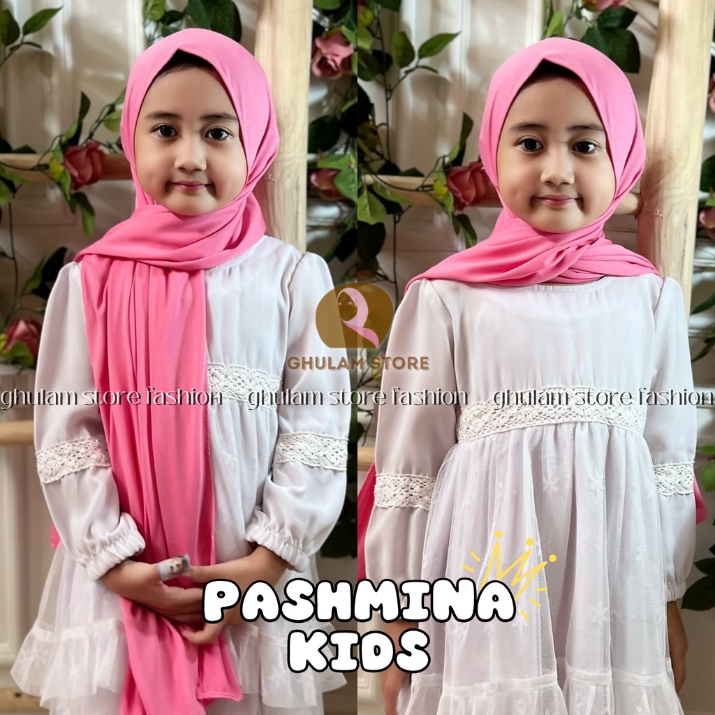 Kerudung Instan Anak Jilbab Pashmina Anak Instan Jersey Lucu Murah Simpel Usia Anak TK Umur 3-8 Tahun