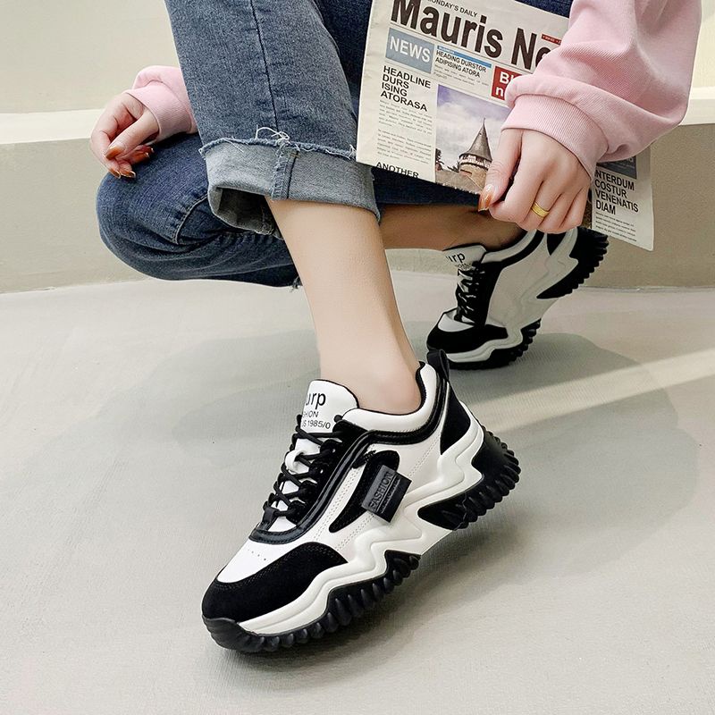 [GROSIR][COD] SEVEN_DAY SEPATU SNEAKERS WANITA KOREA IMPORT SPORT SHOES HITAM H-783