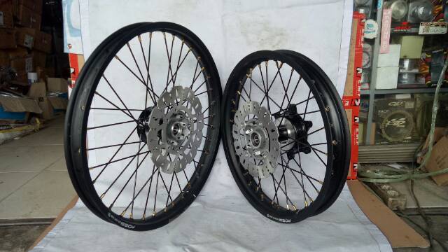 Sepaket Velg Trail / Cross Honda Crf 150 16 19 / 18 21 Plus Rakit BoNus Cakram