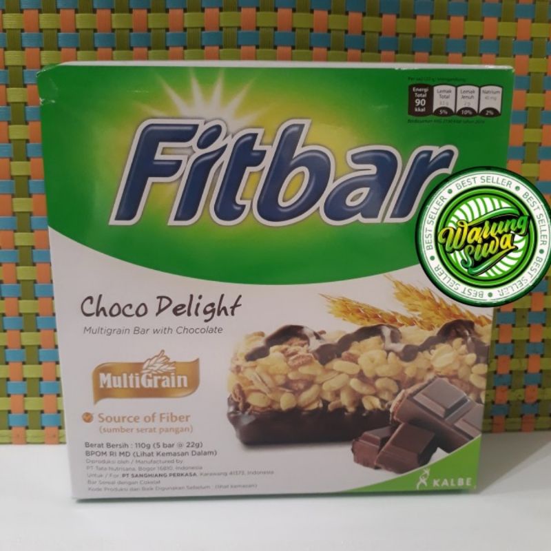 

fitbar choco delight multigrain bar with chocolate 110 gram