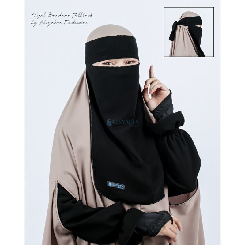 Niqab Bandana Jetblack Edition Alsyahra Exclusive