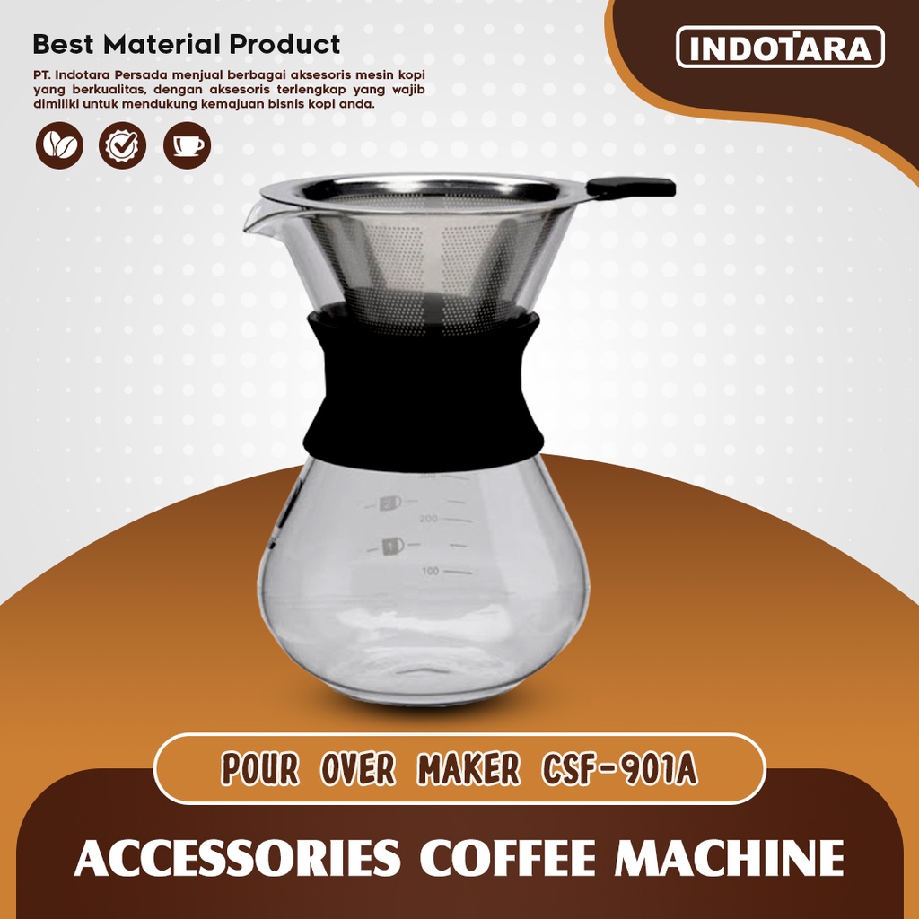 Server V60 Glass Pour Over Coffee Maker - CSF901A