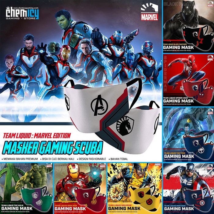 Masker Gaming Scuba Premium Marvel Edition