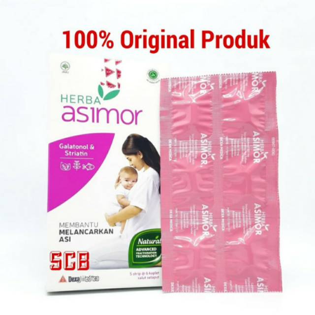 Asi Booster Pelancar Asi Herba Asimor 30 Kapsul - Katuk, Torbangun, Ikan Gabus