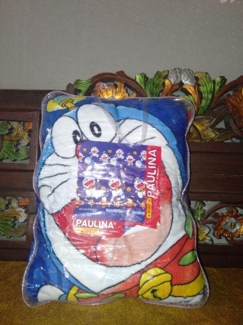 Selimut Paulina By Bonita Ukuran 160x200 Motif Flying Doraemon