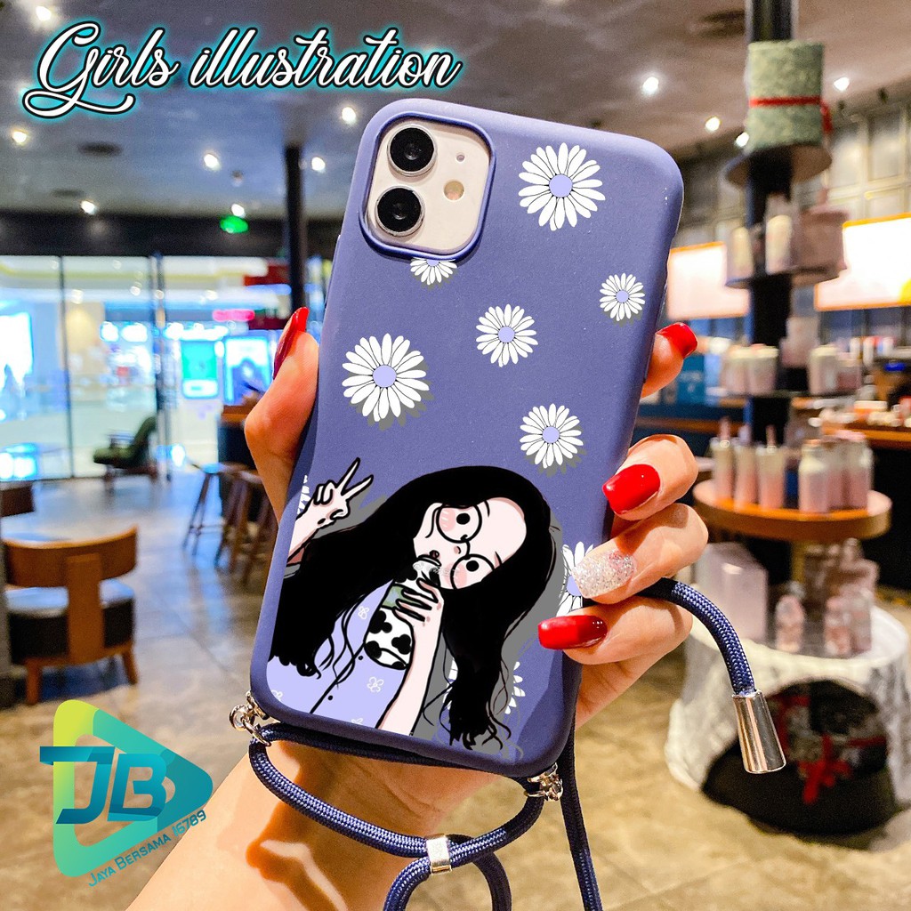 SOFTCASE SLINGCASE TALI LANYARD CANDY GIRLS OPPO VIVO XIAOMI SAMSUNG REALME IPHONE ALL TYPE JB4656