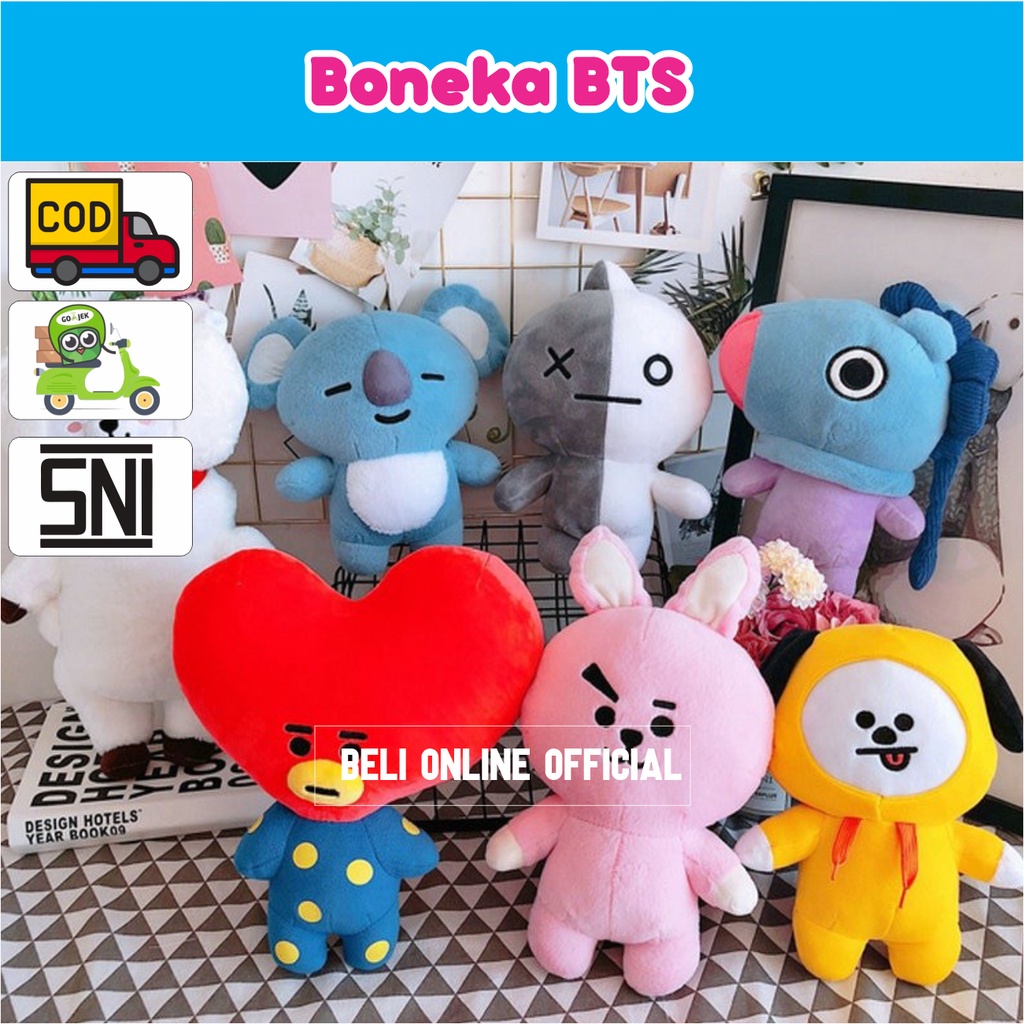 Boneka BTS Cooky Chimmy RJ  Mang   Koya Van Shooky Tata SNI Bahan Halus Termurah