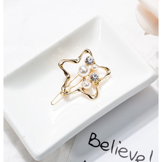 Jepit Jepitan Rambut Clip Liontin Hairclip Korea Mutiara Liontin Pearl