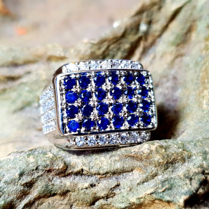 BATU MULIA BLUE SAFIR OCTAGON COD