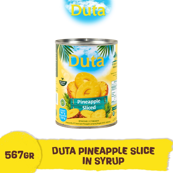 Jual Duta Pineapple Slice Nanas Kaleng 567 Gr Indonesiashopee Indonesia 