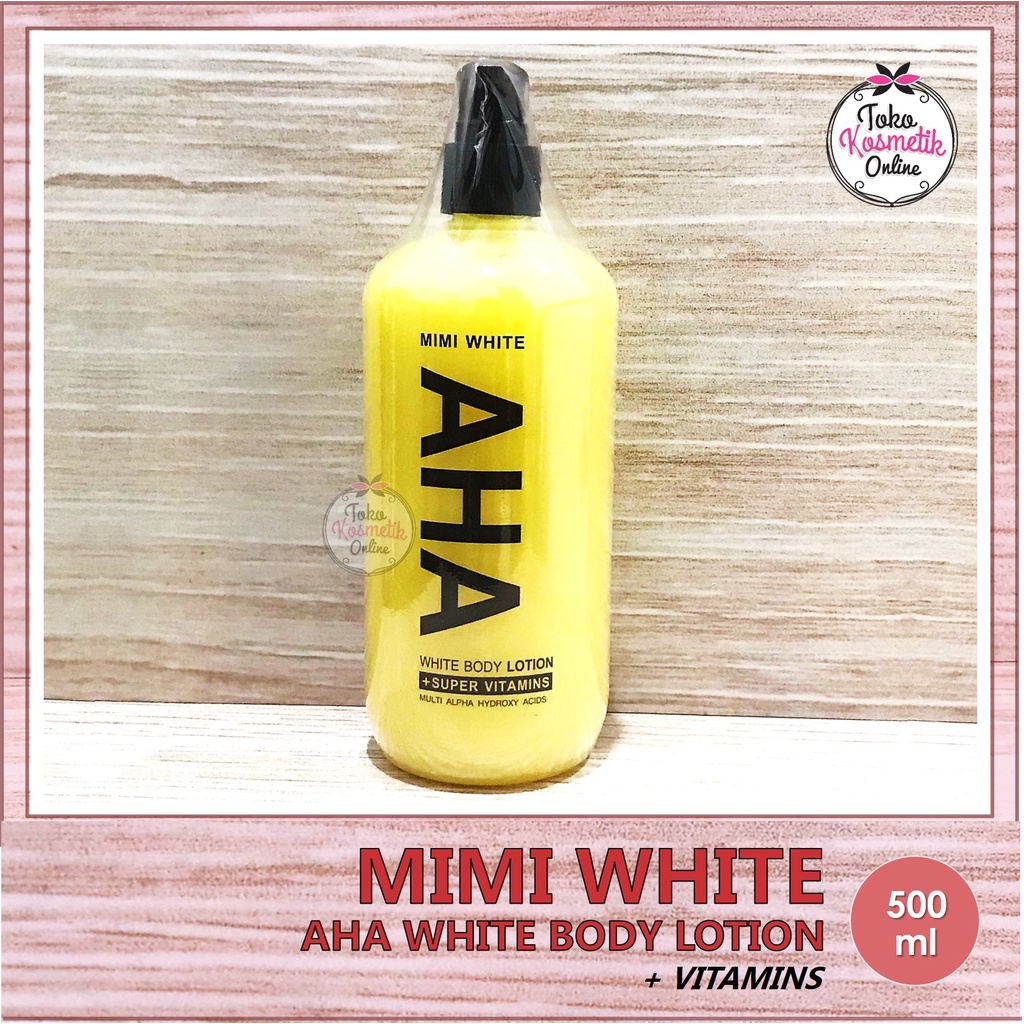 Jual MIMI WHITE AHA WHITE BODY LOTION + SUPER VITAMINS 500ml Shopee