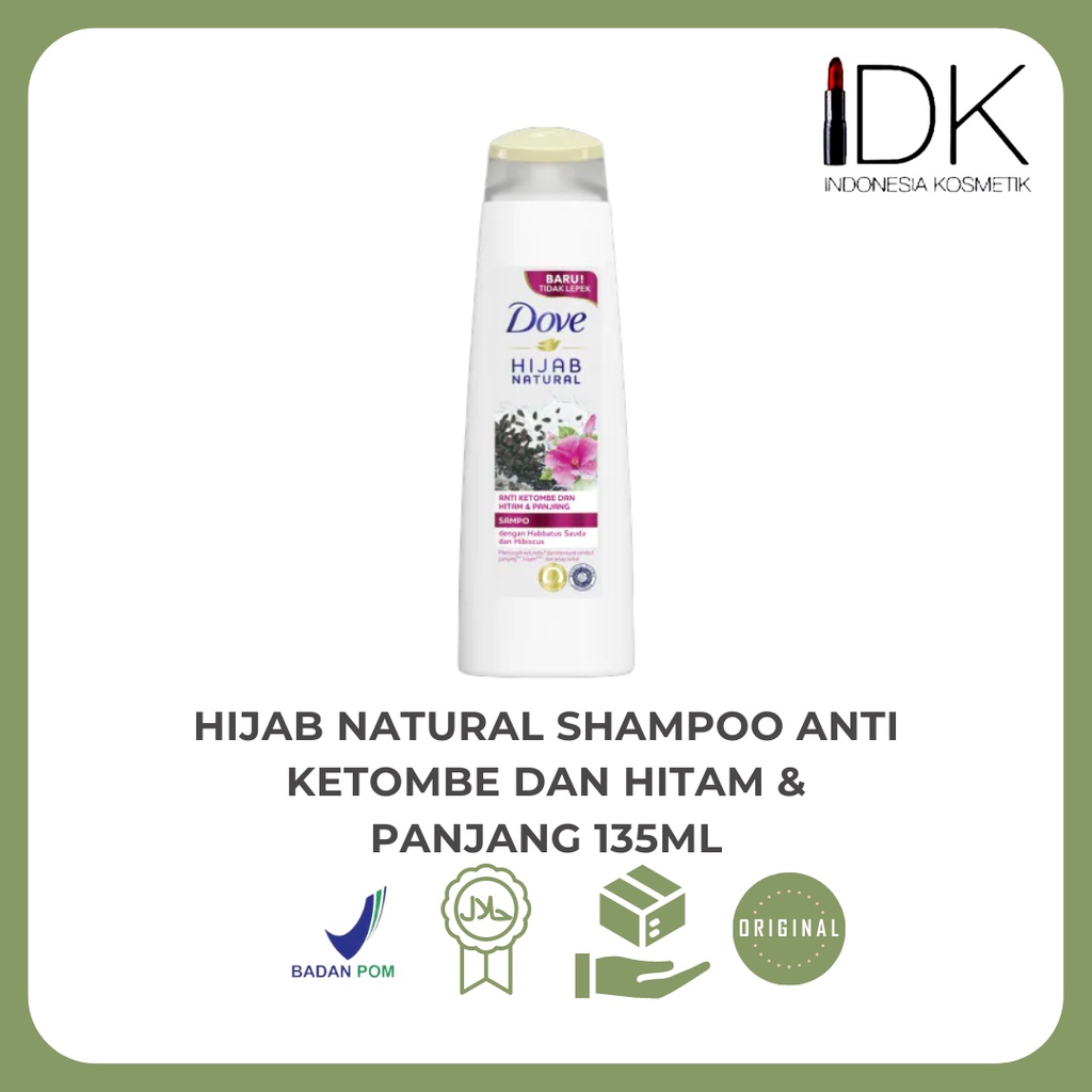 Jual Dove Hijab Natural Shampoo Anti Ketombe Dan Hitam & Panjang 135Ml