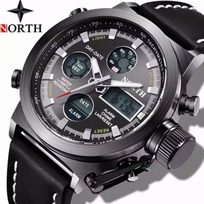 RECOMENDED NORTH 6022 JAM TANGAN MILITARY KULIT ORIGINAL