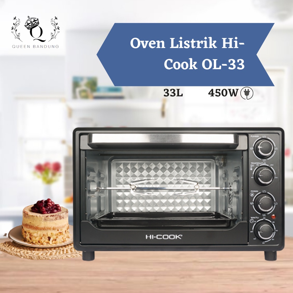 Oven Listrik Hi-Cook OL 33 - Oven Listrik Low Watt Serba Guna