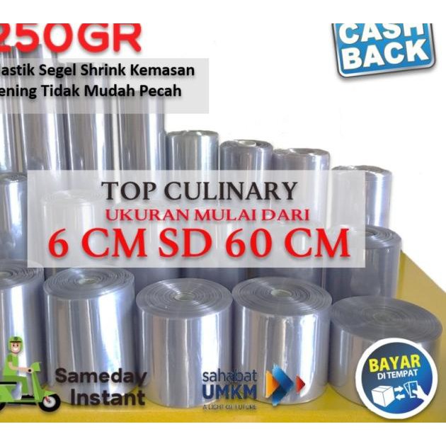 

TERLARIS!!<<<fto-489 plastik shrink / plastik segel 250gr bening tidak mudah sobek - 6 sd 60cm