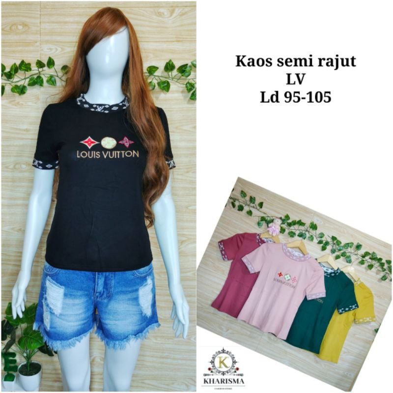 KAOS IMPORT SEMI RAJUT LV LENGAN PENDEK