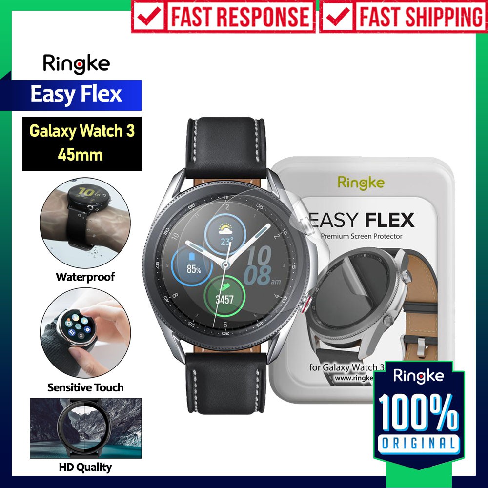 Screen Protector Samsung Galaxy Watch 3 45mm Ringke Easy Flex Screen Guard Anti Gores