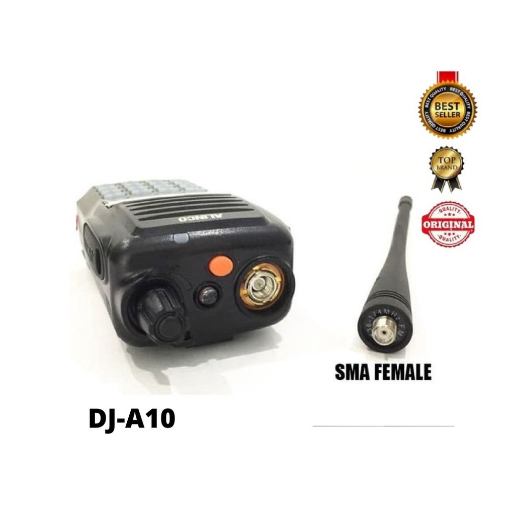 HANDY TALKY ALINCO DJ-A10 / DJ-W10 VHF 136-174MHZ NEW ORIGINAL GARANSI RESMI POSTEL