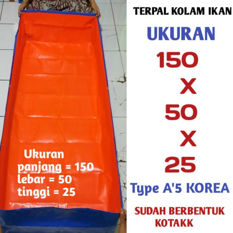 terpal kolam ikan a5 150x50x25cm ready stok