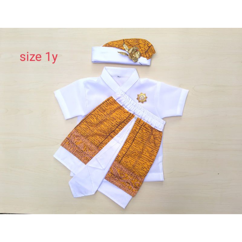 SET Anak Pakaian Adat Bali / Set Busana adat Bali Anak / baju kamen udeng anak