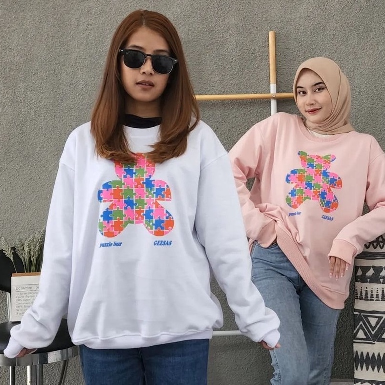 MVP - Puzzle Bear Sweater - Sweater Basic Wanita