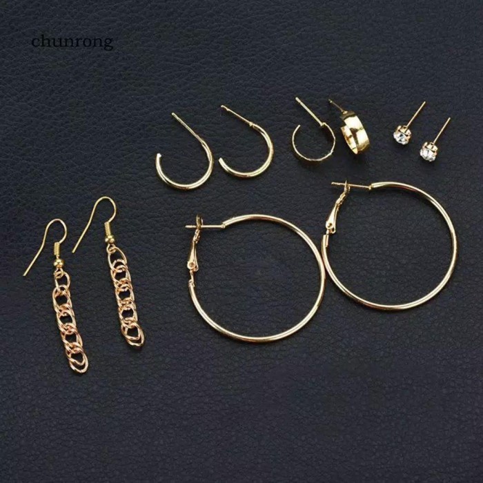 Anting Wanita Set Isi 5 Pasang CHU887