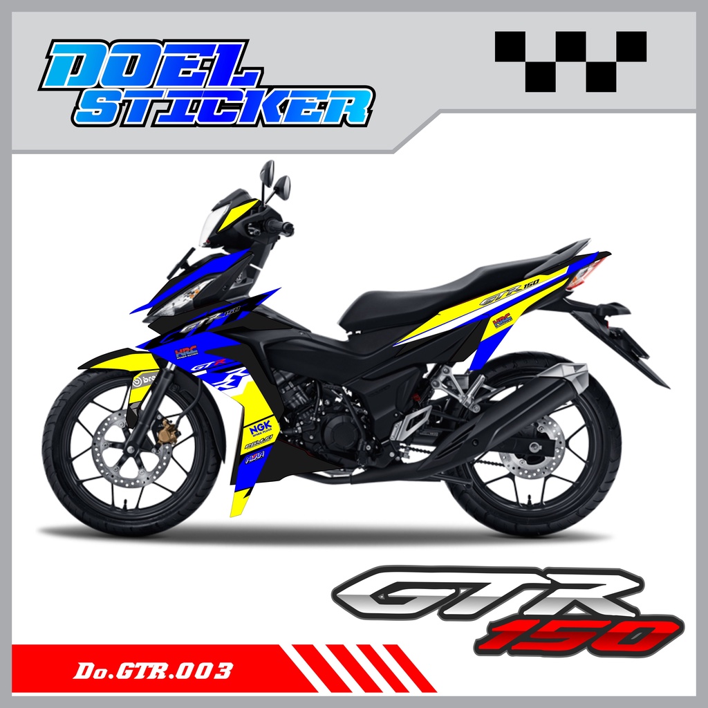 STICKER STRIPING GTR 150 - STICKER STRIPING LIST VARIASI HOLOGRAM , CROME GTR 150 DOEL 003