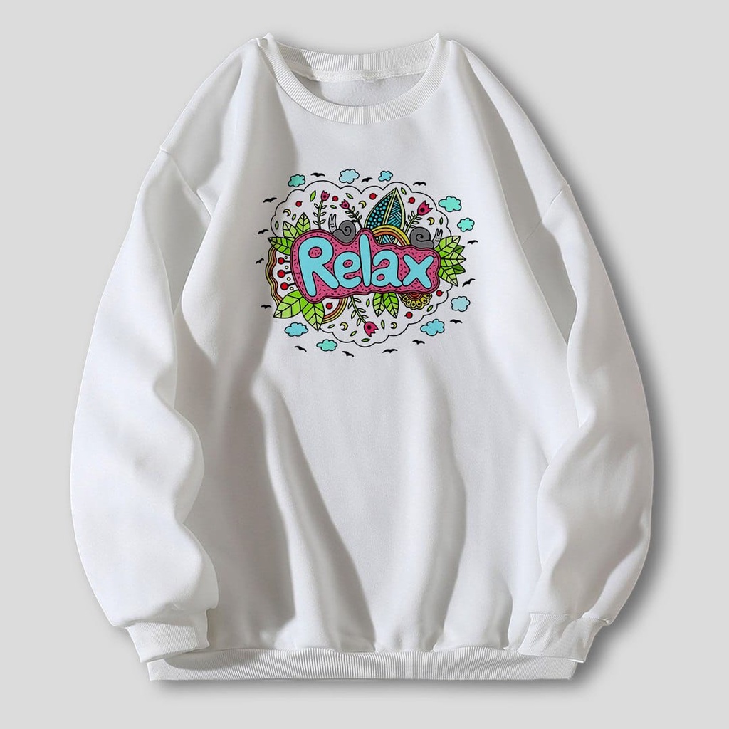 RELAX ETNIC SWEATER WANITA TEBAL DISTRO - CREWNECK HALUS TERLARIS