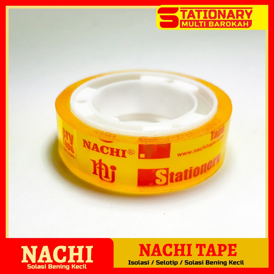 

Isolasi Bening Kecil Nachi 25 Yard Tape Selotip Transparan