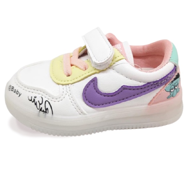 Qeede_Store [COD] Sepatu Anak STARBO Lampu LED Sneakers Anak Laki-Laki Dan Perempuan Import Size 22-27