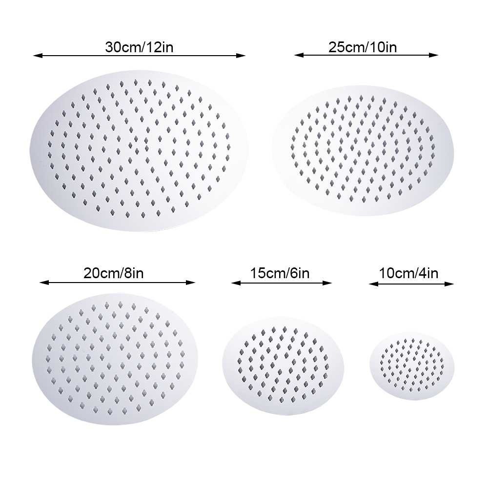 Bayar Ditempat SHARON Kepala Shower Mandi Rainfall Stainless Steel Round Shower