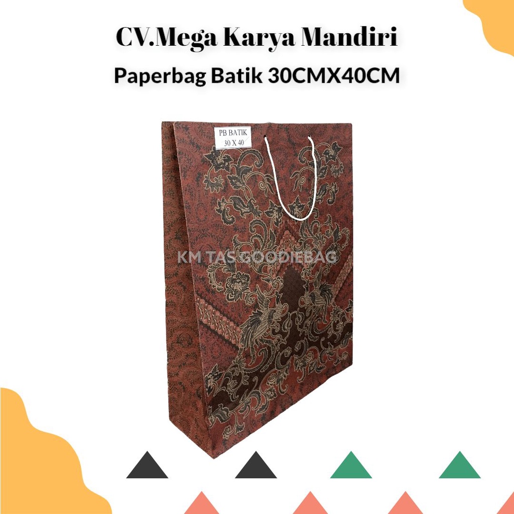 

Tas Souvenir / GoodieBag / Paper Bag Batik Uk.30x40 .Harga Grosir !!