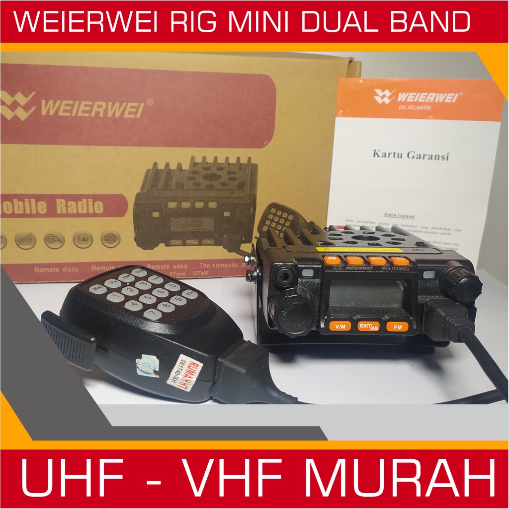 Radio Rig Mini WEIERWEI VEV-UV9800 Dual Band UHF-VHF Murah-2ND LIKE NEW