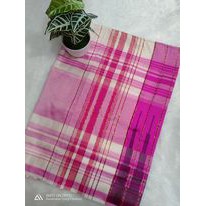 Sarung bugis motif kotak-kotak bahan sutra asli 100% silk