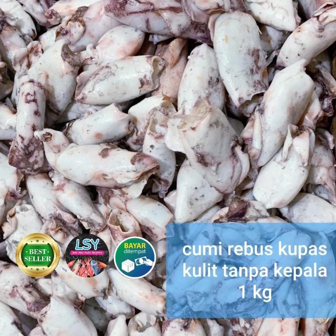 

ikan asin cumi rebus kupas kulit tanpa kepala 1 kg